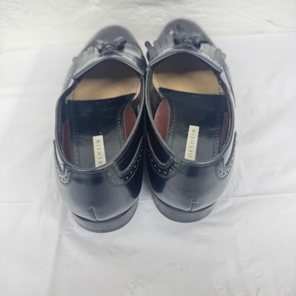 FLORSHEIM 20533 Black Leather Wingtip Loafers Tassel Kiltie Shoes 11.5 D - Picture 3 of 7